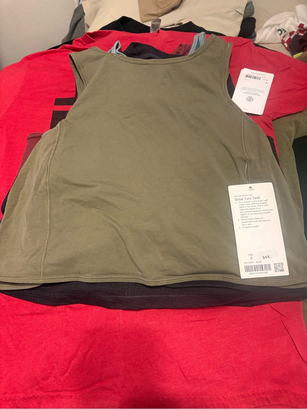 lululemon athletica Olive Green Good Turn Tank